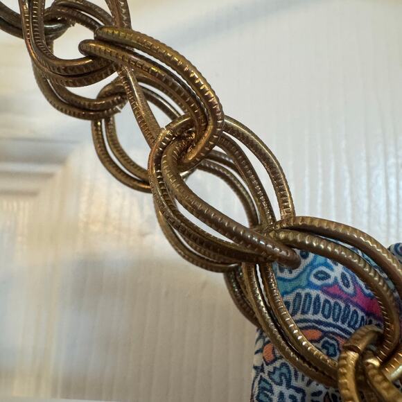 Bisou Bisou Women’s Michelle Bohbot Tank Scarf Slip Dress Chain Link Neck Sz 10 - Picture 6 of 12